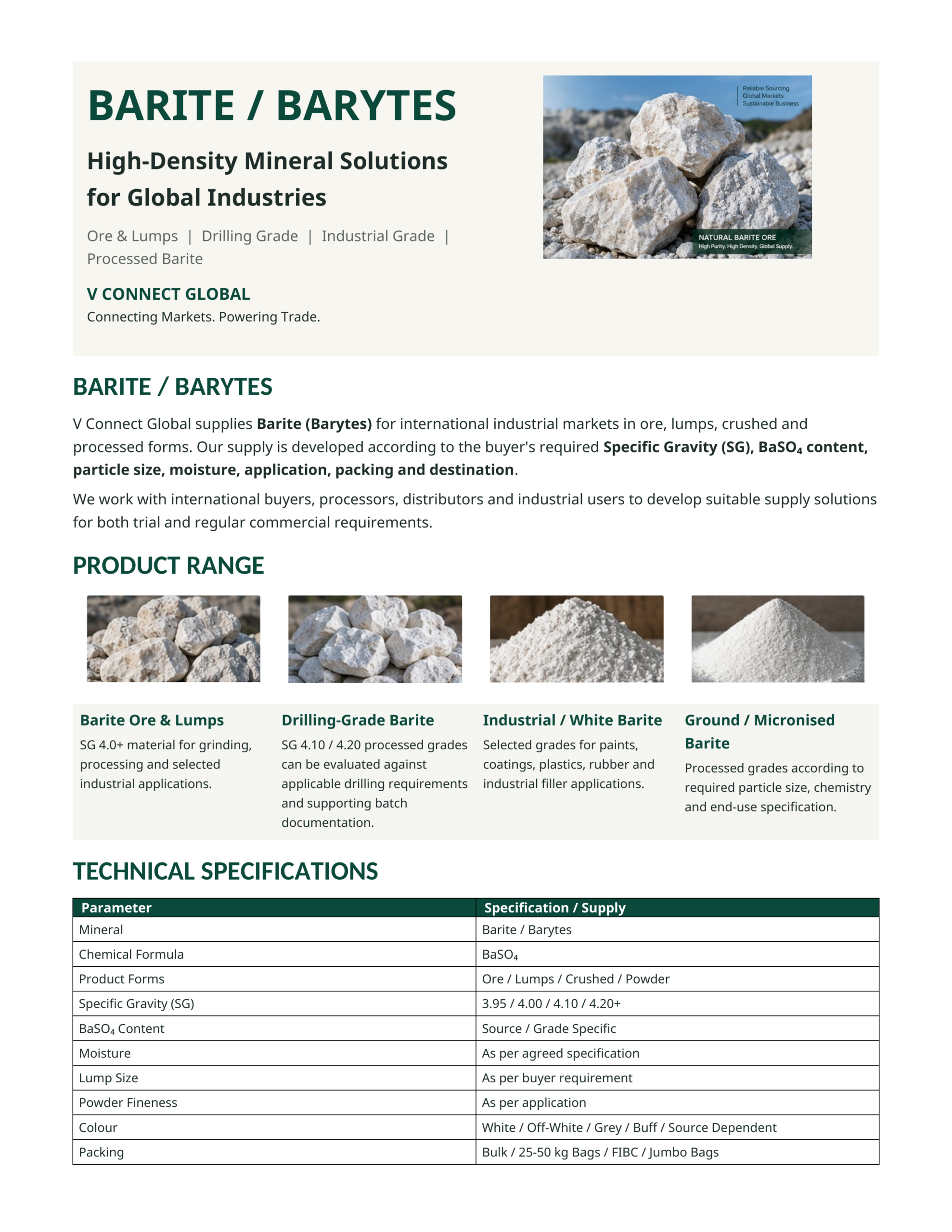 Barite / Barytes - V Connect Global